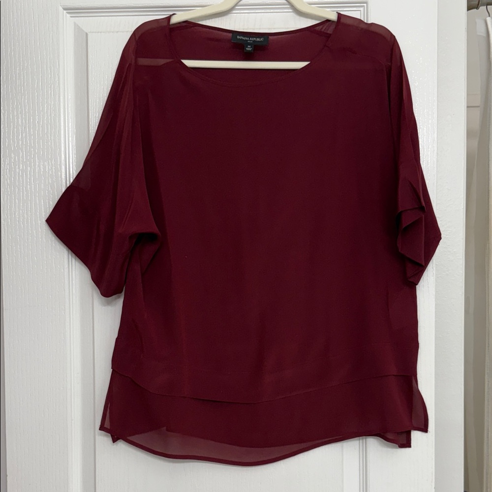 Banana Republic Burgundy Blouse